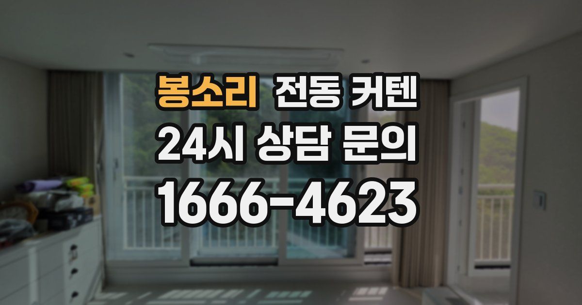 봉소리 전동 커텐