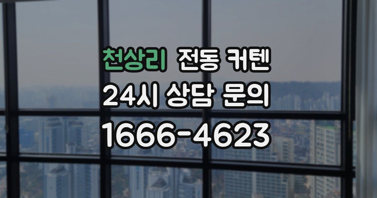천상리 전동 커텐