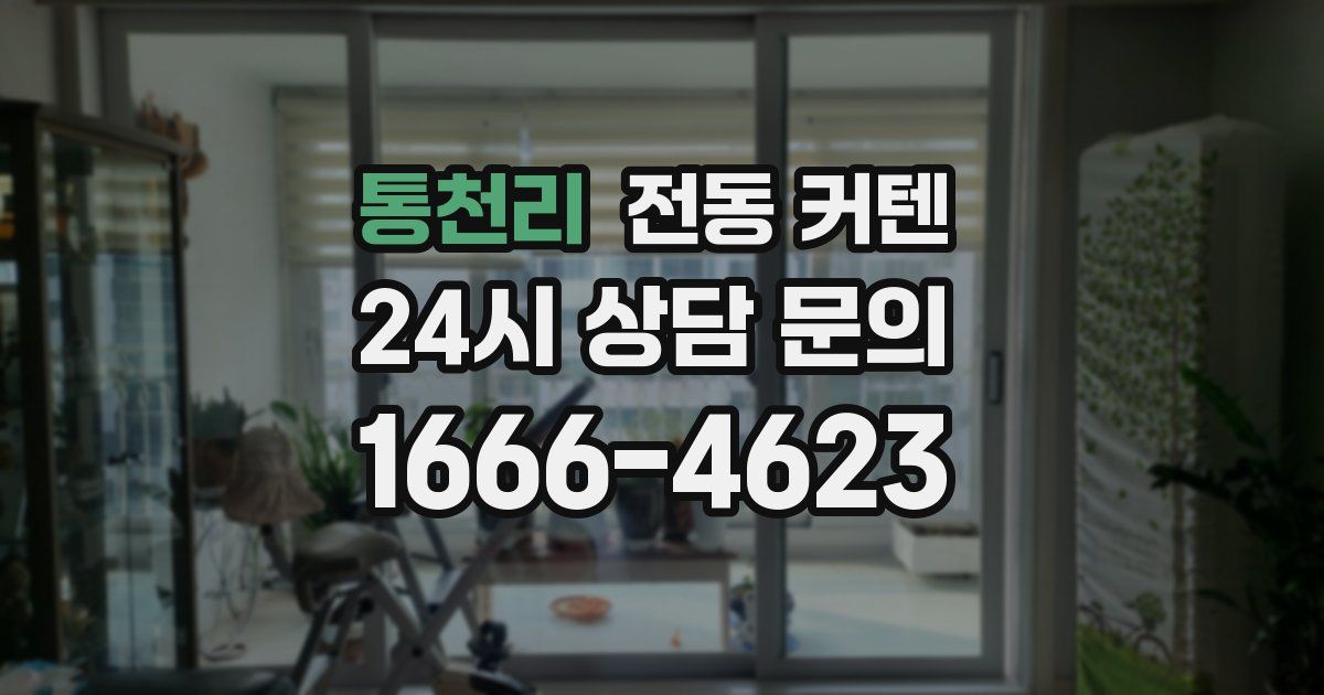 통천리 전동 커텐