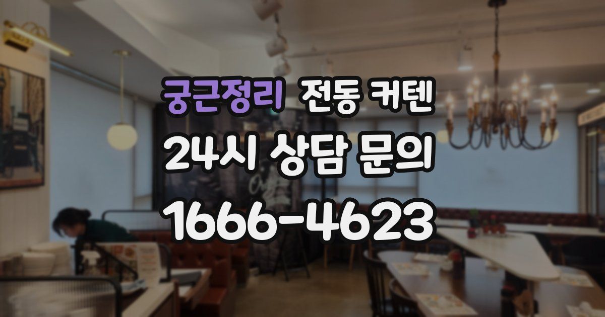 궁근정리 전동 커텐