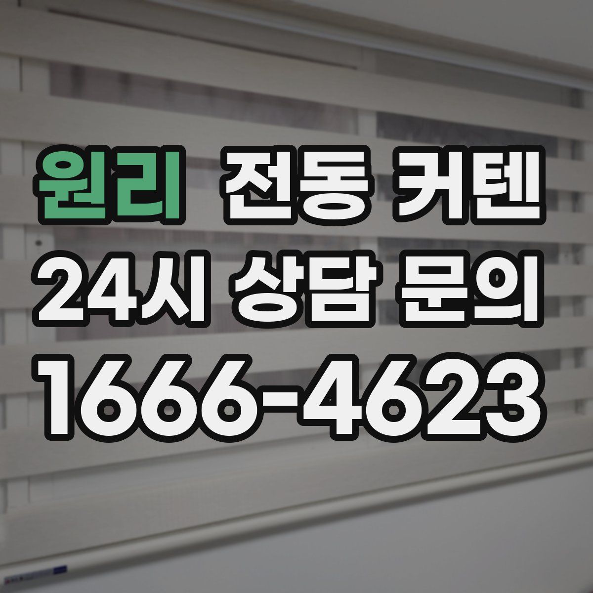 원리 전동 커텐