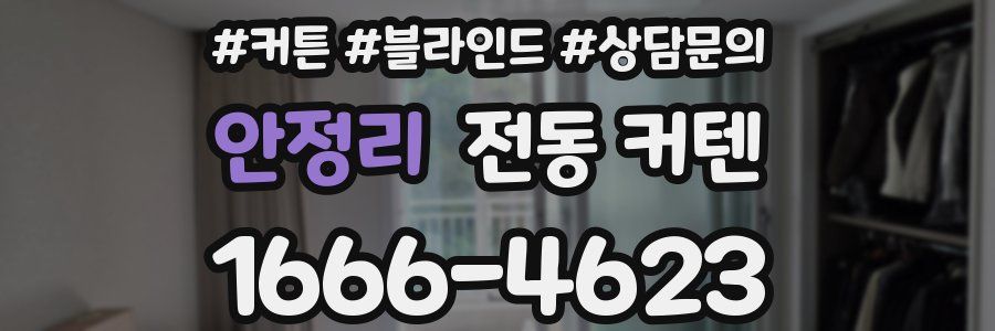 안정리 전동 커텐