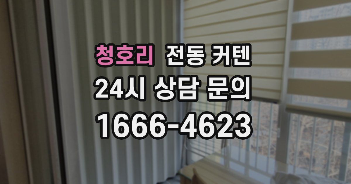 청호리 전동 커텐