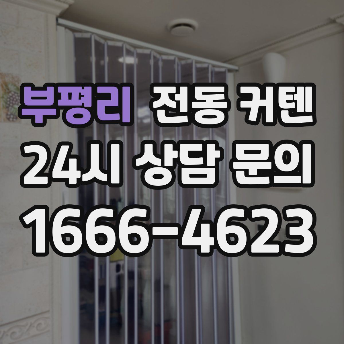 부평리 전동 커텐