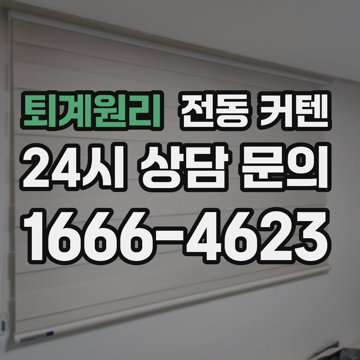 퇴계원리 전동 커텐