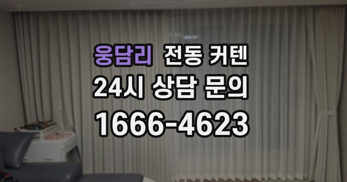웅담리 전동 커텐
