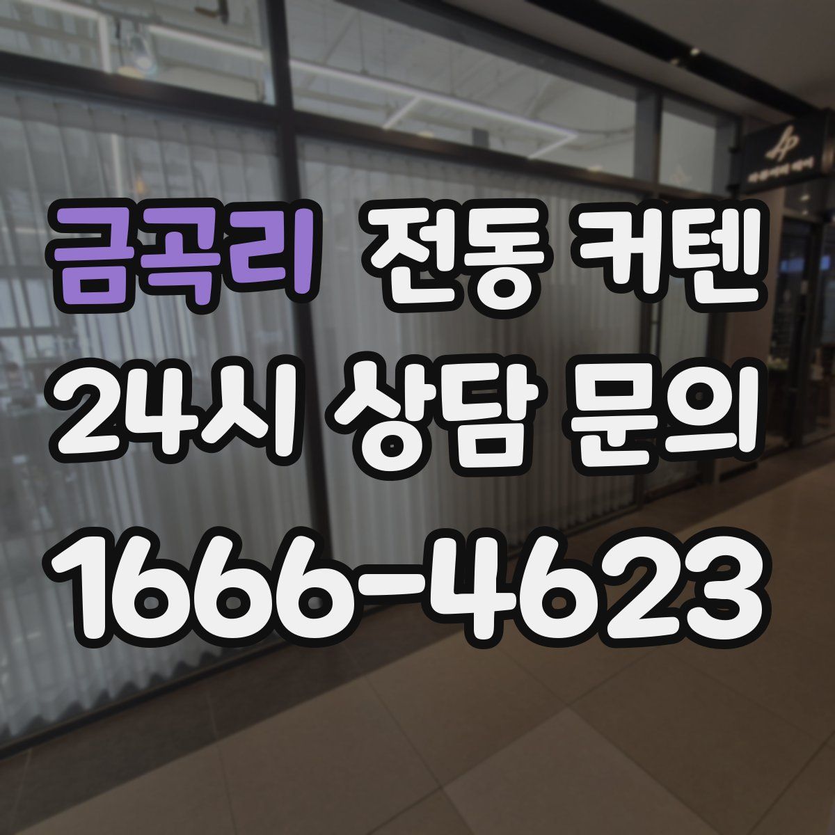 금곡리 전동 커텐