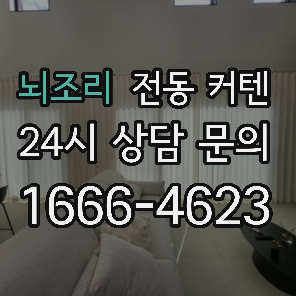 뇌조리 전동 커텐