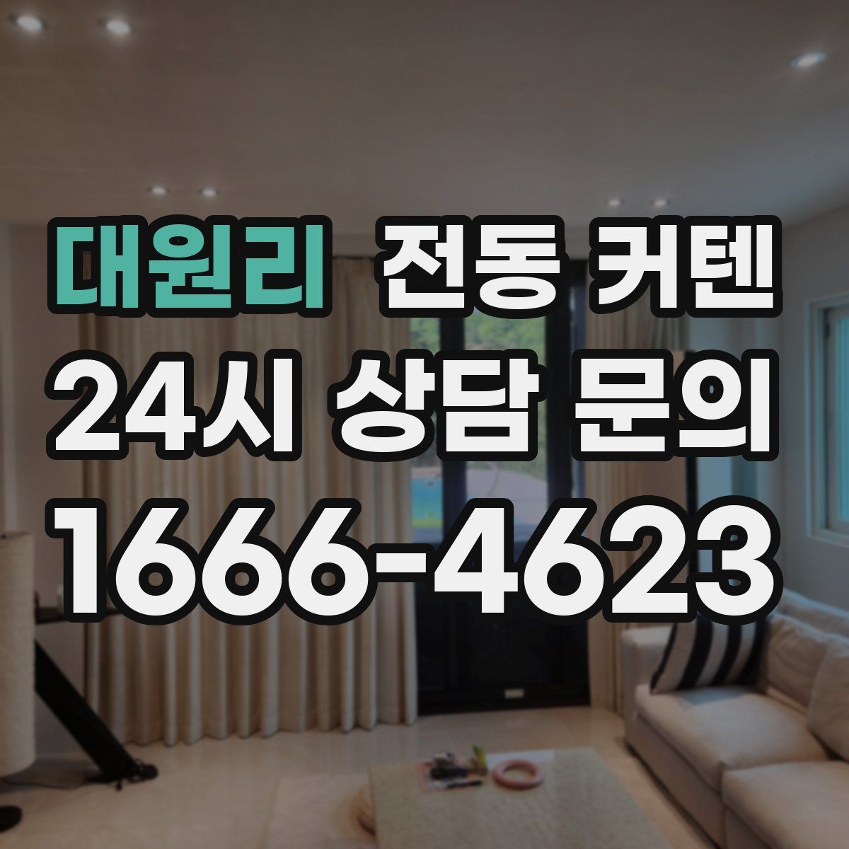 대원리 전동 커텐
