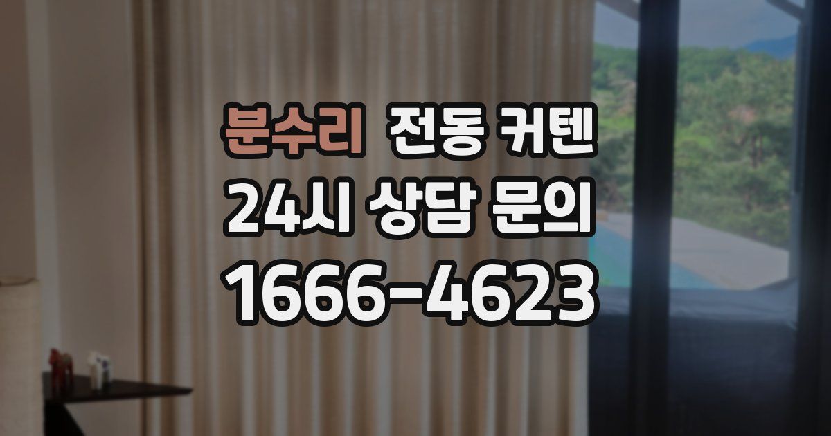 분수리 전동 커텐