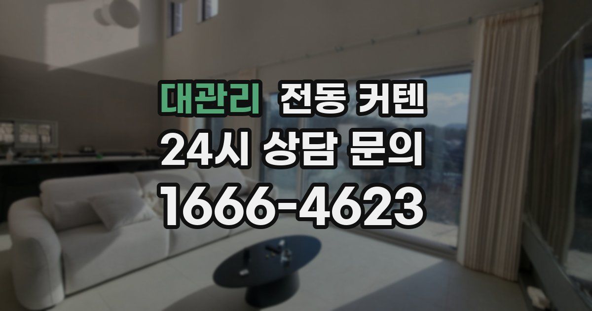 대관리 전동 커텐