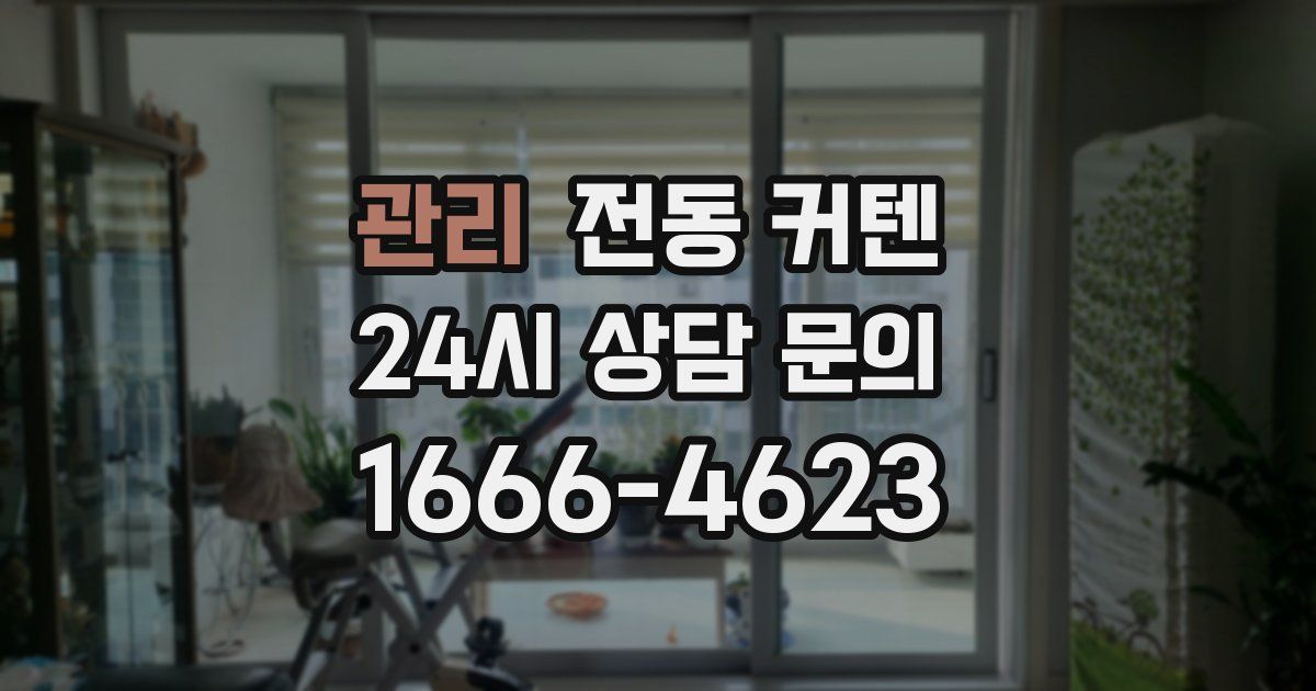 관리 전동 커텐
