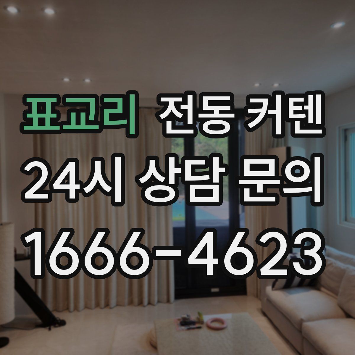 표교리 전동 커텐