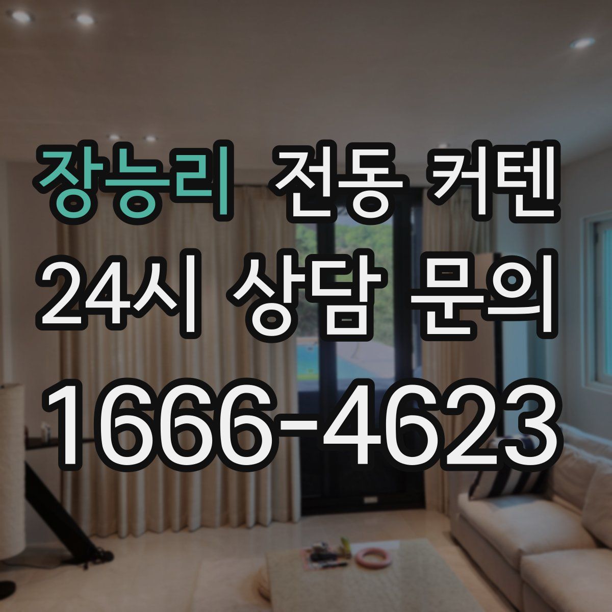 장능리 전동 커텐