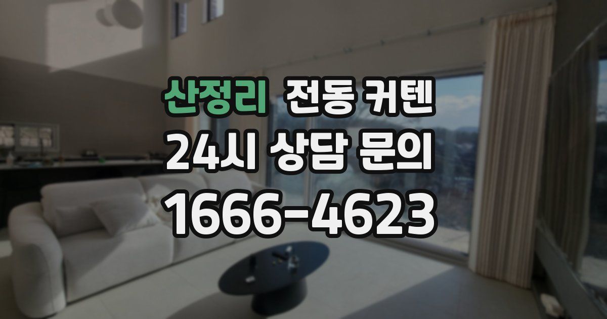 산정리 전동 커텐