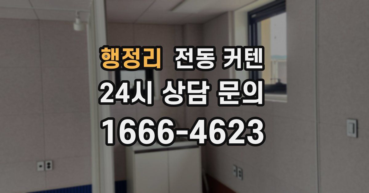행정리 전동 커텐