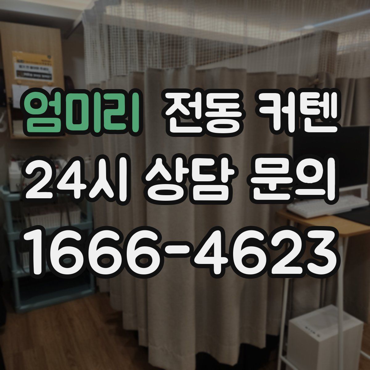 엄미리 전동 커텐