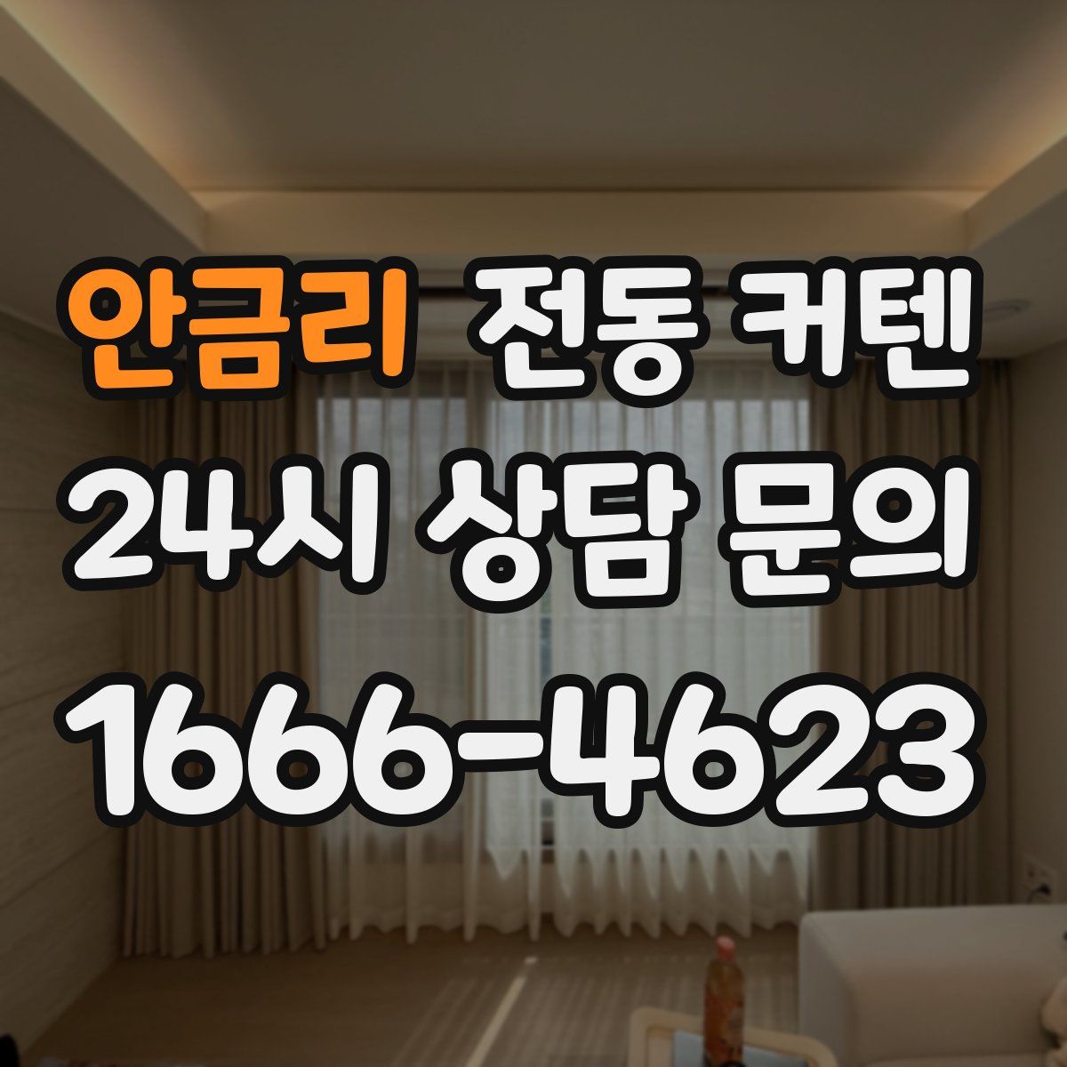 안금리 전동 커텐