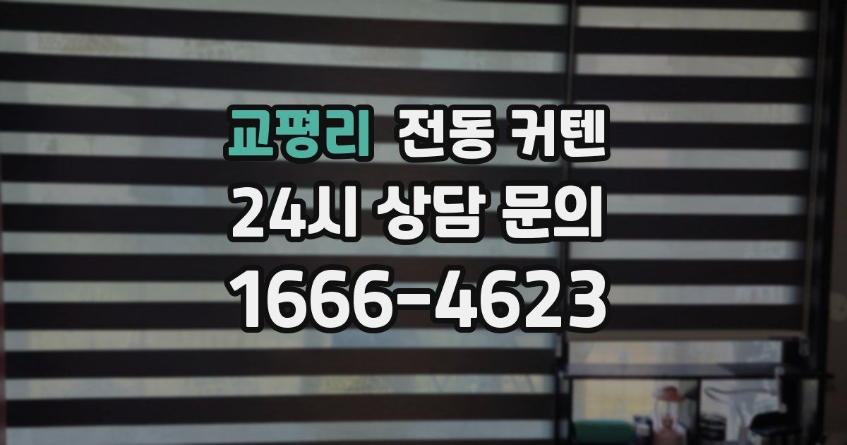 교평리 전동 커텐