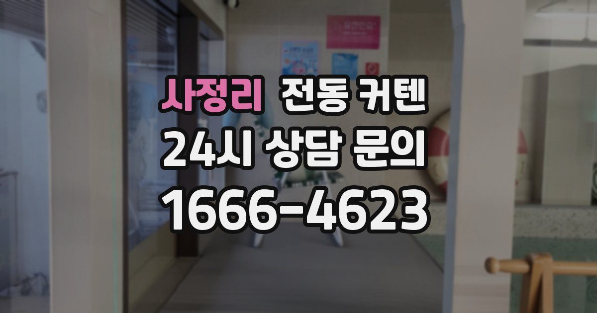 사정리 전동 커텐