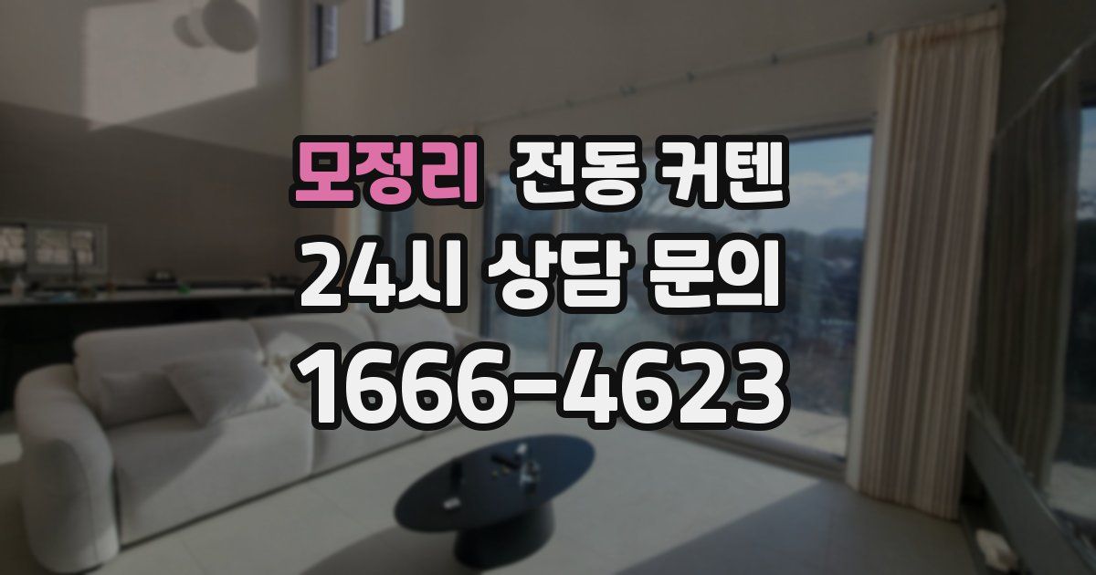 모정리 전동 커텐