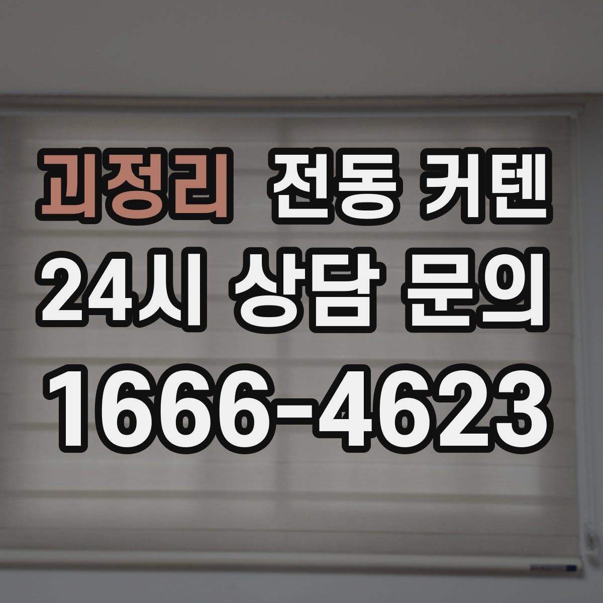 괴정리 전동 커텐
