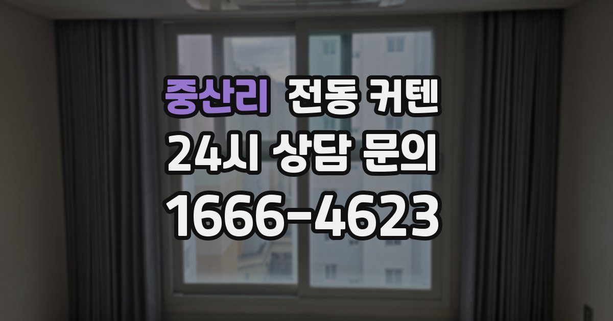 중산리 전동 커텐