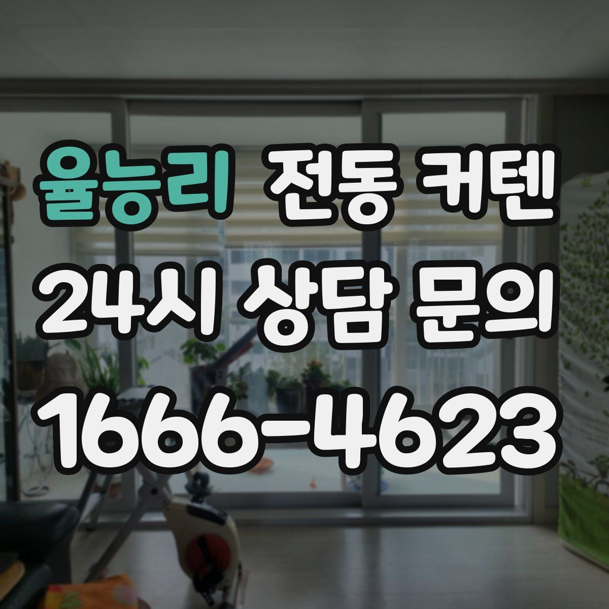 율능리 전동 커텐