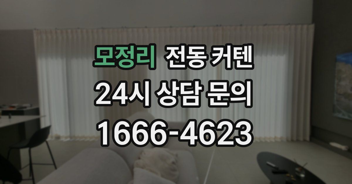 모정리 전동 커텐