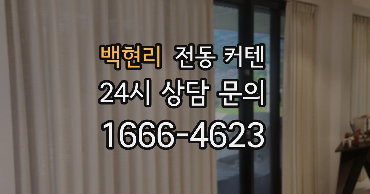 백현리 전동 커텐