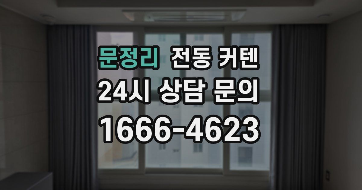 문정리 전동 커텐