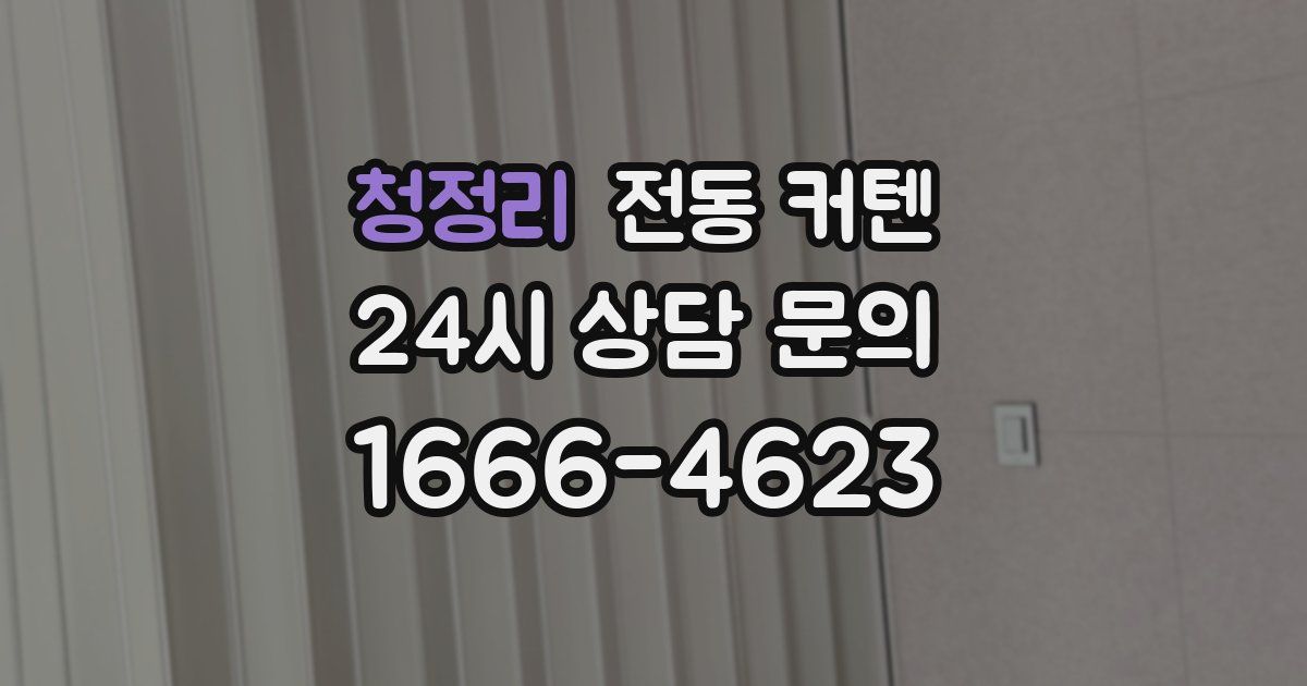 청정리 전동 커텐