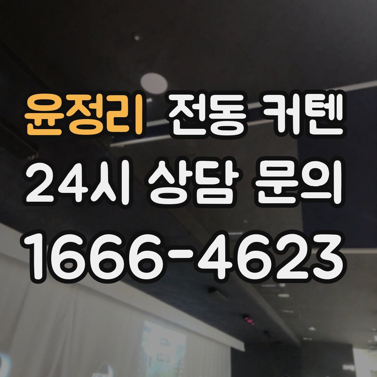 윤정리 전동 커텐
