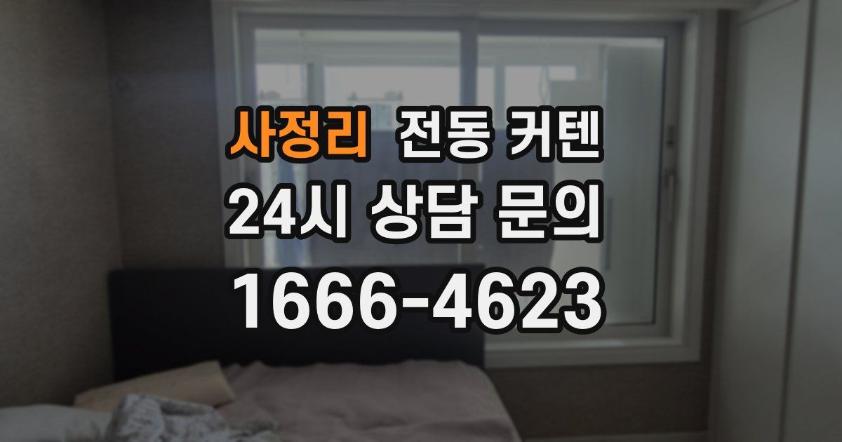 사정리 전동 커텐