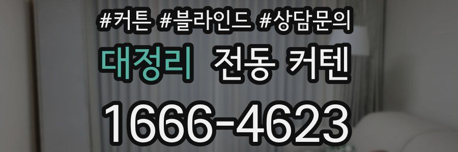 대정리 전동 커텐