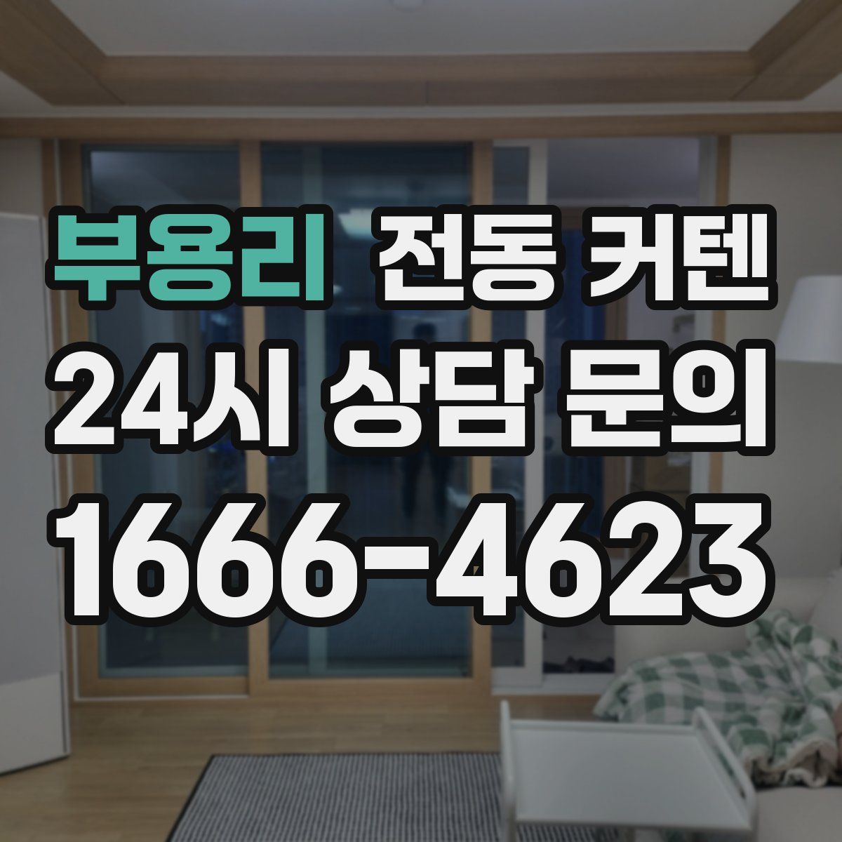 부용리 전동 커텐