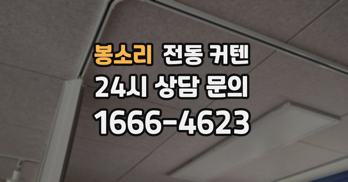 봉소리 전동 커텐