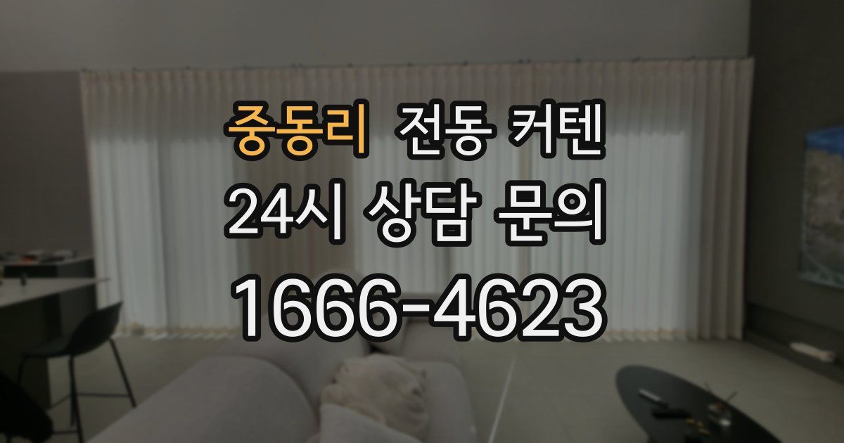 중동리 전동 커텐