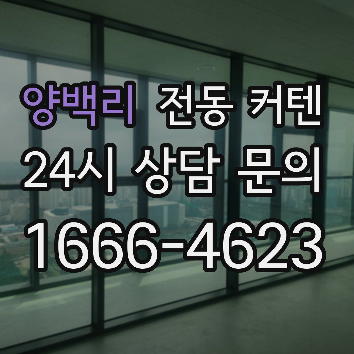 양백리 전동 커텐
