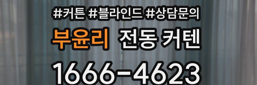 부윤리 전동 커텐