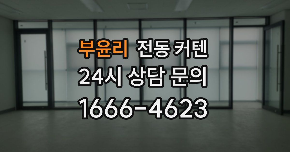 부윤리 전동 커텐