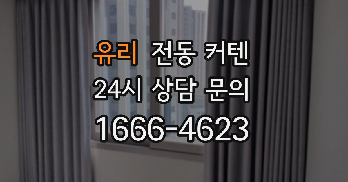 유리 전동 커텐