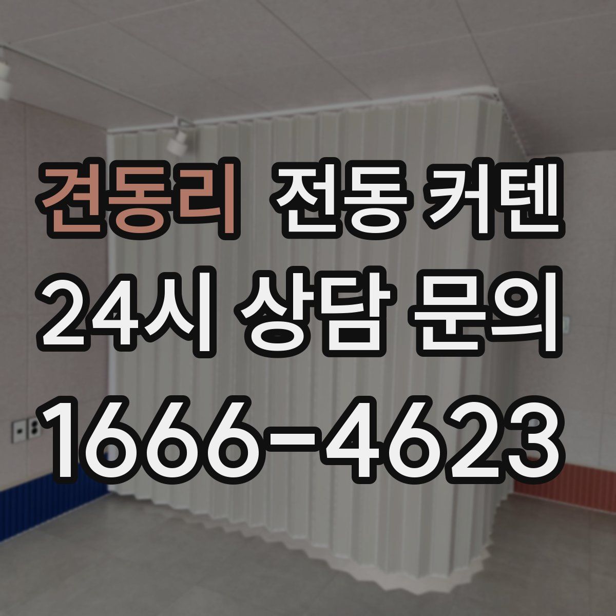 견동리 전동 커텐