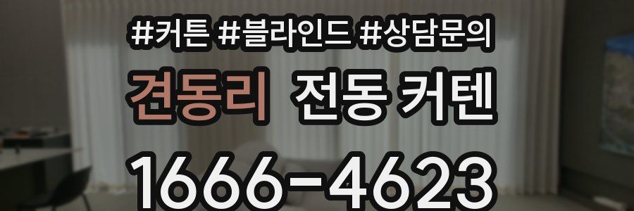 견동리 전동 커텐