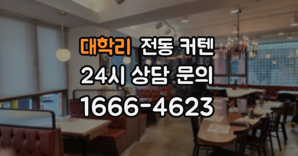 대학리 전동 커텐