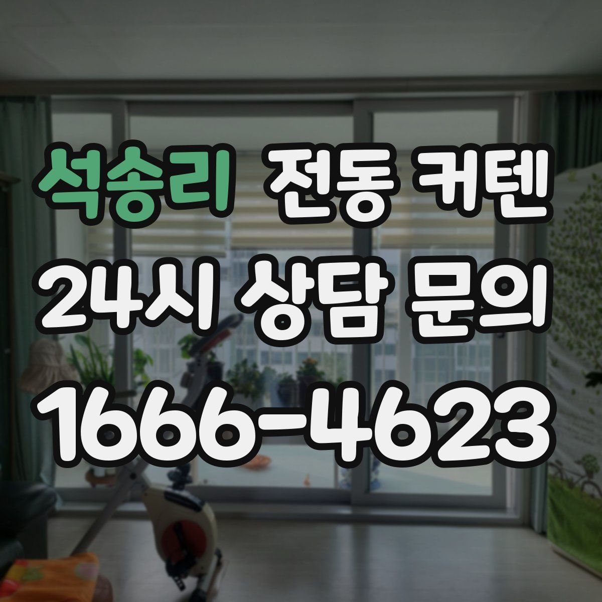 석송리 전동 커텐