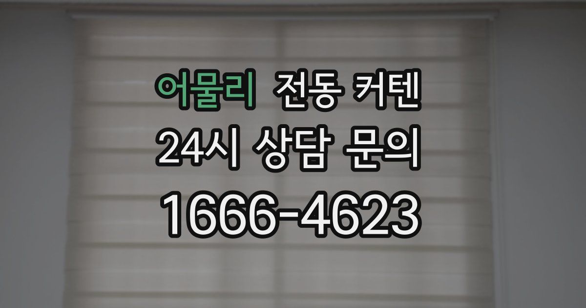 어물리 전동 커텐
