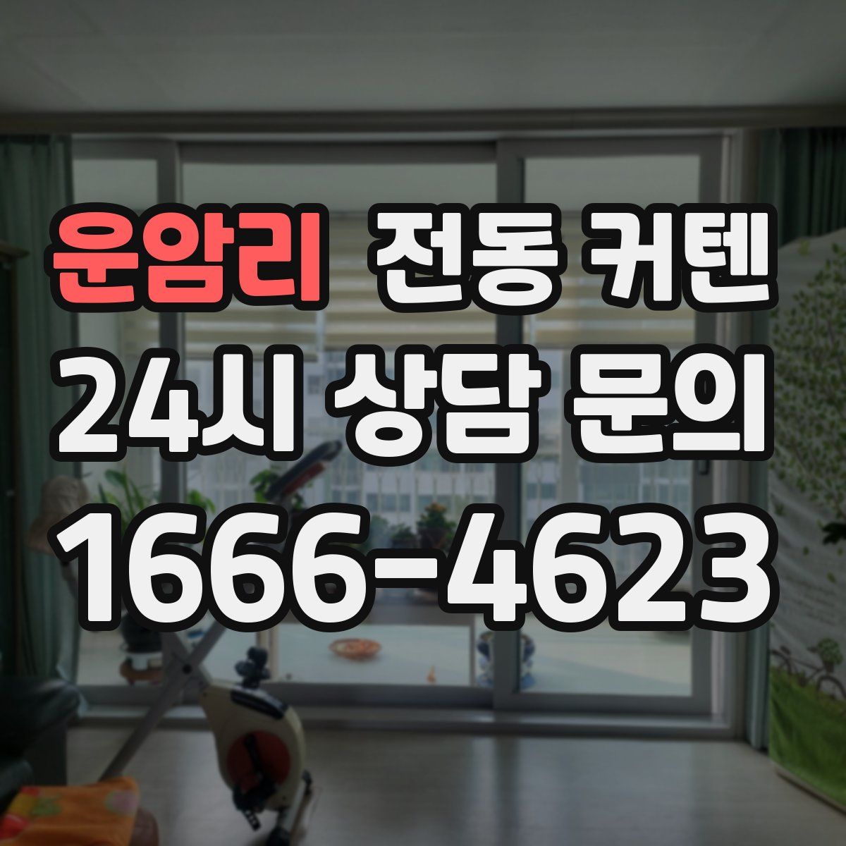 운암리 전동 커텐