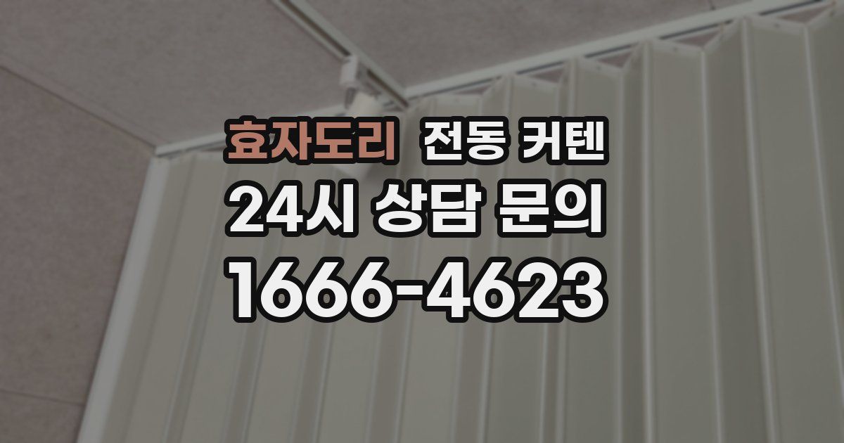 효자도리 전동 커텐