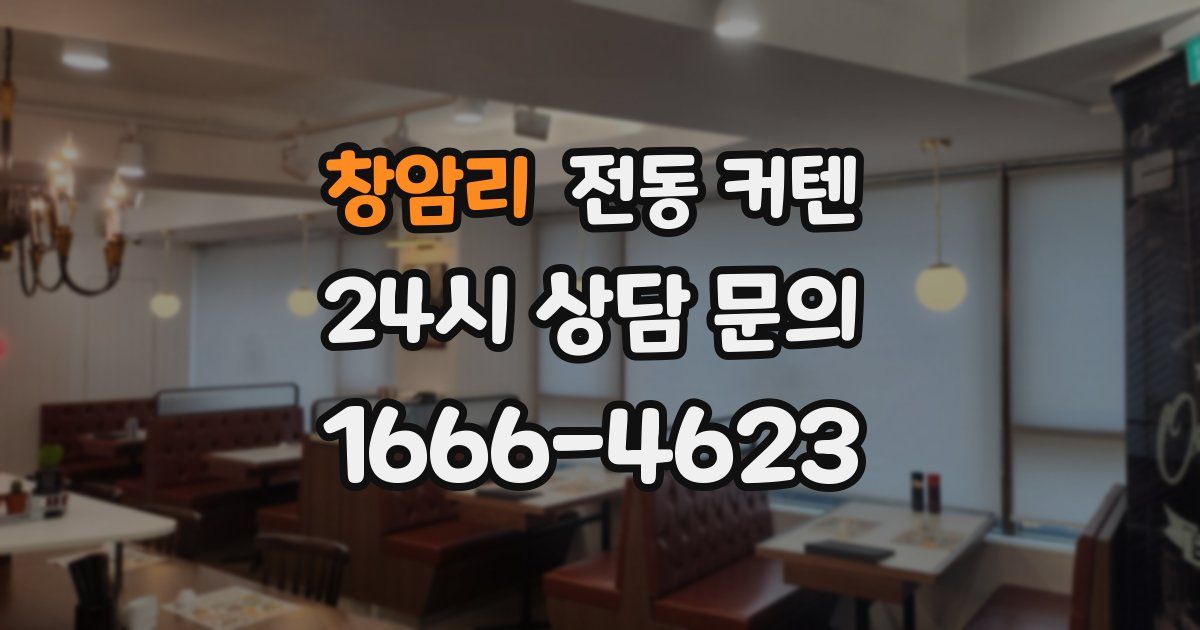 창암리 전동 커텐
